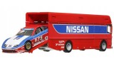 Hot Wheels Team Transport Truck & Race Car, Gift For Racing Collectors (flf56)