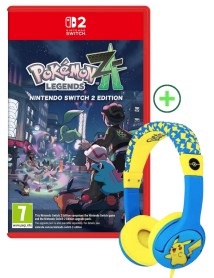 Pokemon Legends Z A + Pokemon Pikachu Childrens Headphones Nsw2 