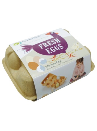 Tender Leaf Wooden Eggs In Tray (tl8285)