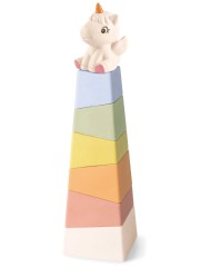 Kinder And Kids Wheat Straw Unicorn Tower Stacking Game (k30009)