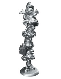 The Smurfs Resin Smurfs Column Silver Limited Edition 50 Cm 