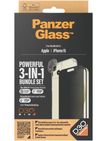 Panzerglass Apple Iphone 15 Ultra-wide Fit 3-in-1 Bundle Set 