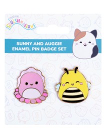 Squishmallows Pin Badges X 2 Sunny & Auggie Vibrant 