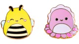 Squishmallows Pin Badges X 2 Sunny & Auggie Vibrant