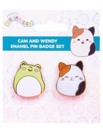Squishmallows Pin Badges X 2 Cam & Wendy Compact Size 