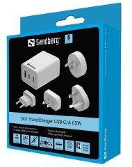 Sandberg 3in1 Travel Charger Usb-c/a 65w
