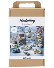 Creativ Craft Kit Modelling, Robot Bluegrey Red Silver Plated (977808)