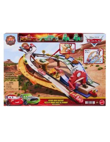 Disney Cars Radiator Springs Race & Rescue Rescue Road Raceway Playset With 4 Toy Cars (jfl57) 