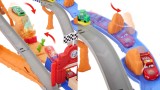 Disney Cars Radiator Springs Race & Rescue Rescue Road Raceway Playset With 4 Toy Cars (jfl57)