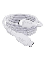 Anker Usb-c To Usb-c Cable 6 Ft, 240w Braidedwhite