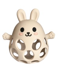 Magni Teether Ball With Bunny In Lfgb Silicone Beige (5731)
