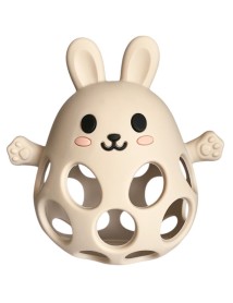 Magni Teether Ball With Bunny In Lfgb Silicone Beige (5731) 