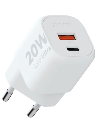 Xtorm 20w Gan2 Ultra Home Charger Usb-c Pd/usb-a White