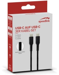 Speedlink Usb-c To Usb-c Cable Set Black
