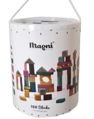 Magni Wooden Building Blocks 100 Pcs (2956)