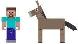 Figurina Joc Minecraft Core 2 Pack Steve & Donkey