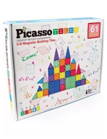 Picasso Tiles Magnetic Tiles 61 Pcs (pt61) 