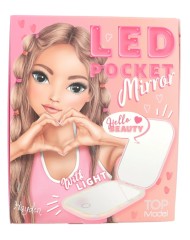 Topmodel Foldable Pocket Mirror With Led Pink