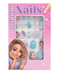Topmodel Artificial Nails Glitter Beauty And Me Turquoise And Pink