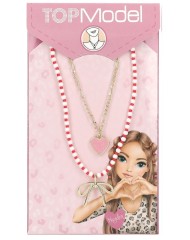 Topmodel Double Layer Necklace Leohearth Gold Pink White Red