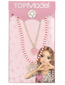 Topmodel Double Layer Necklace Leohearth Gold Pink White Red 