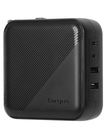 Targus Powerelite Universal 100 W 4- Port Gan Wall-charger With Travel Adapters 