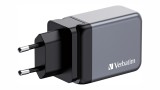Verbatim Gnc-65 Gan Charger 3 Port 65w Usb-a/usb-c