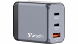 Verbatim Gnc-65 Gan Charger 3 Port 65w Usb-a/usb-c