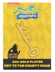 Spongebob Squarepants 24k Gold Plated Replica Krusty Krab Key 