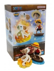 One Piece Collectable Monkey D.luffy & Going Merry 8cm 