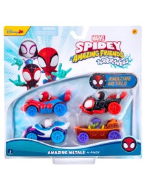 Spidey Amazing Metals Car 4 Pack (snf0378) 