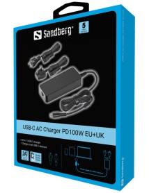 Sandberg Usb C Ac Charger Pd100w Eu+uk 