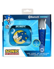Otl Sonic The Hedgehog Popsing Led Light Up Wireless Karaoke Speaker With Microphone