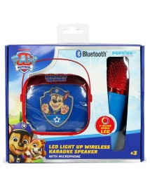 Otl Paw Patrol Chase Popsing Led Light Up Wireless Karaoke Speaker With Microphone 