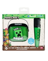 Otl Minecraft Popsing Led Light Up Wireless Karaoke Speaker With Microphone