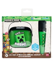 Otl Minecraft Popsing Led Light Up Wireless Karaoke Speaker With Microphone 
