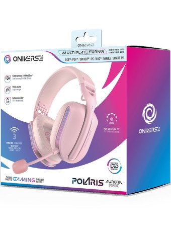Oniverse Gaming Headset Wireless Polaris Aurora Pink pentru PS5