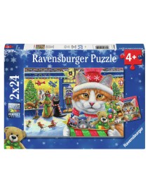 Ravensburger Puzzle Christmas Kitties 2x24pcs (12004059) 