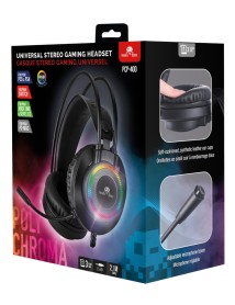 Trade Invaders Dual Headset With Backlit Microphone 