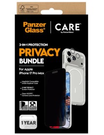 Panzerglass Care 3in1 Flagship Privacy Bundle Iphone 17 Pro Max 