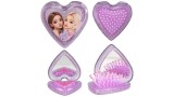 Topmodel Folding Hairbrush With Mirror Heart Shaped Transparent Random (0413030)