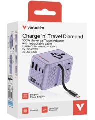 Verbatim Charger Travel 100w Universal Travel A...