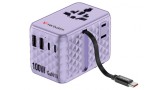 Verbatim Charger Travel 70w 2c Retractable Universal Travel Adapter Purple