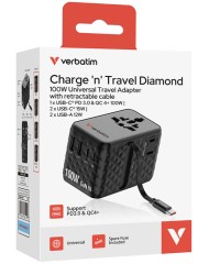 Verbatim Charger Travel 100w Universal Travel A...