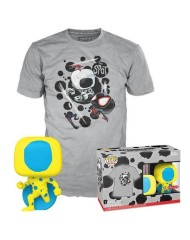 Pop! Spider Man Across The Spider Verse The Spot Blacklight Glows In The Dark And T Shirt M
