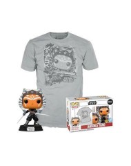 Boxed Pop! Star Wars Ahsoka Tano Glows In The Dark & T Shirt S