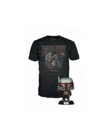 Pop! Star Wars The Mandalorian Boba Fett And T Shirt M 