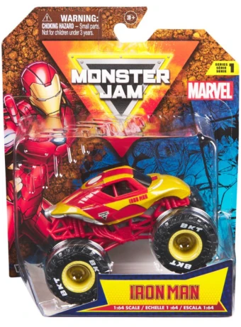  Monster Jam 1:64 Marvel Single Pack Iron Man (6071332)