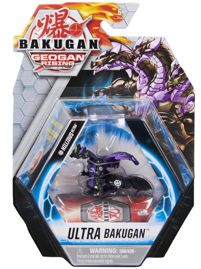Bakugan Geogan Rising Nillious Ultra Diamond - Figura Action + Carte Collezionabili - 3-2-1 Brawl! - 6