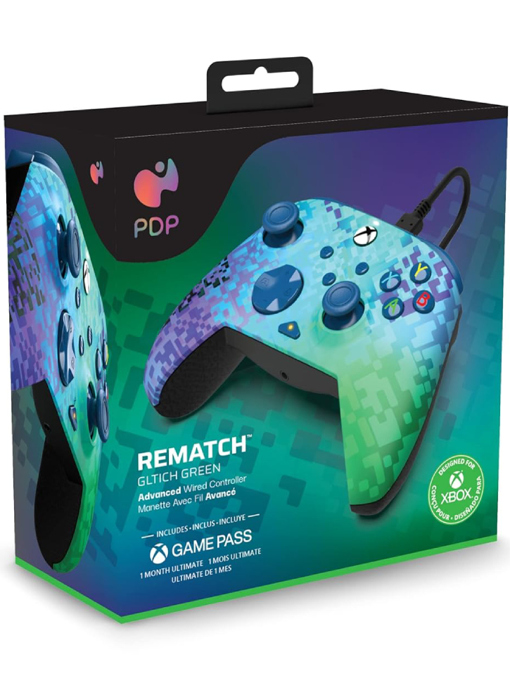 Controller Pdp Rematch Wired Glitch Green pentru XBOX SERIES / Xbox One